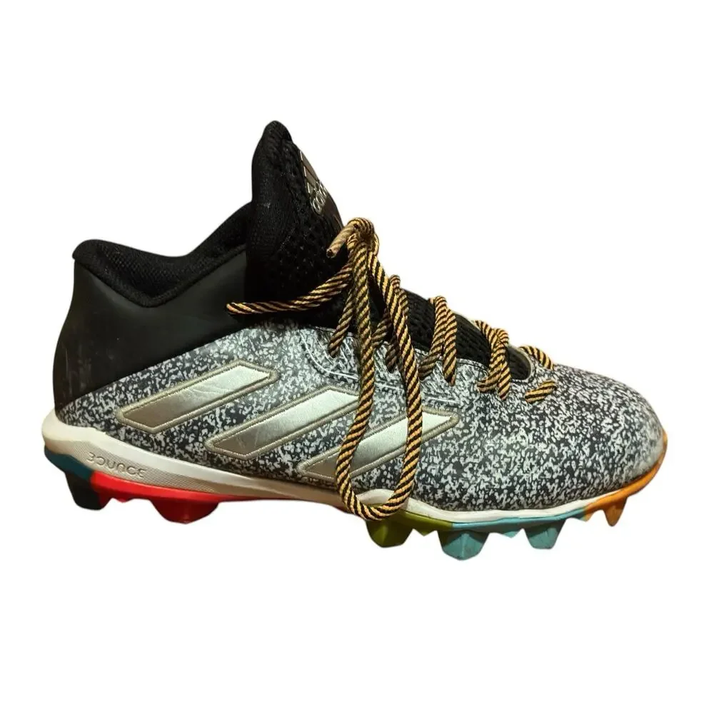 Adidas Freak MD J FootBall Cleats Shoes Black Multi-color Kids Size 5 Y 606001